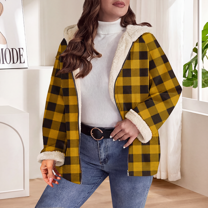 📢📢50%Rabatt!!!🎉✨Damen Gefütterte Kapuzenjacke mit Reißverschluss