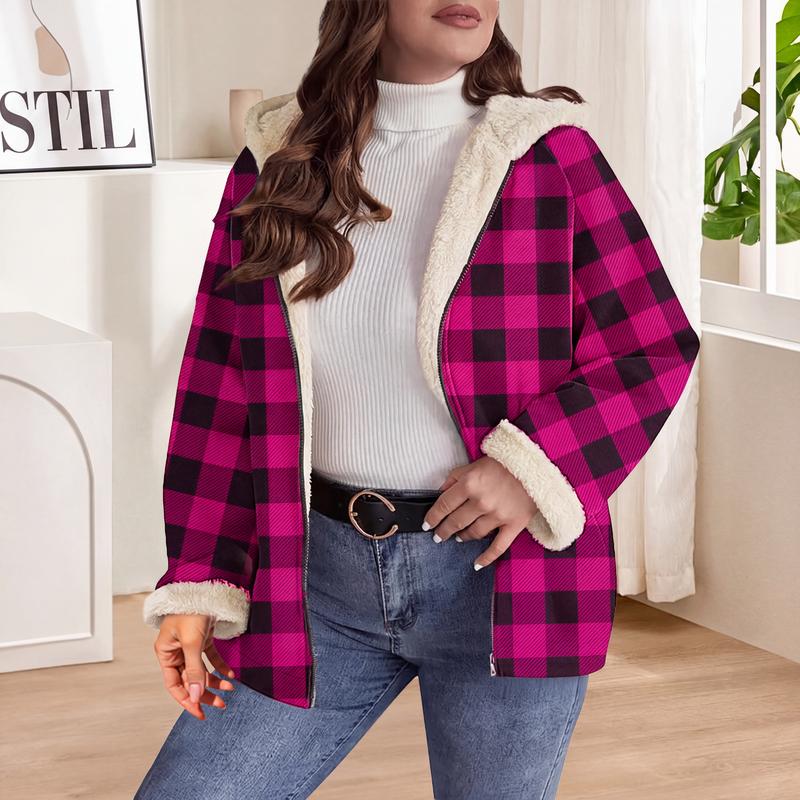 📢📢50%Rabatt!!!🎉✨Damen Gefütterte Kapuzenjacke mit Reißverschluss