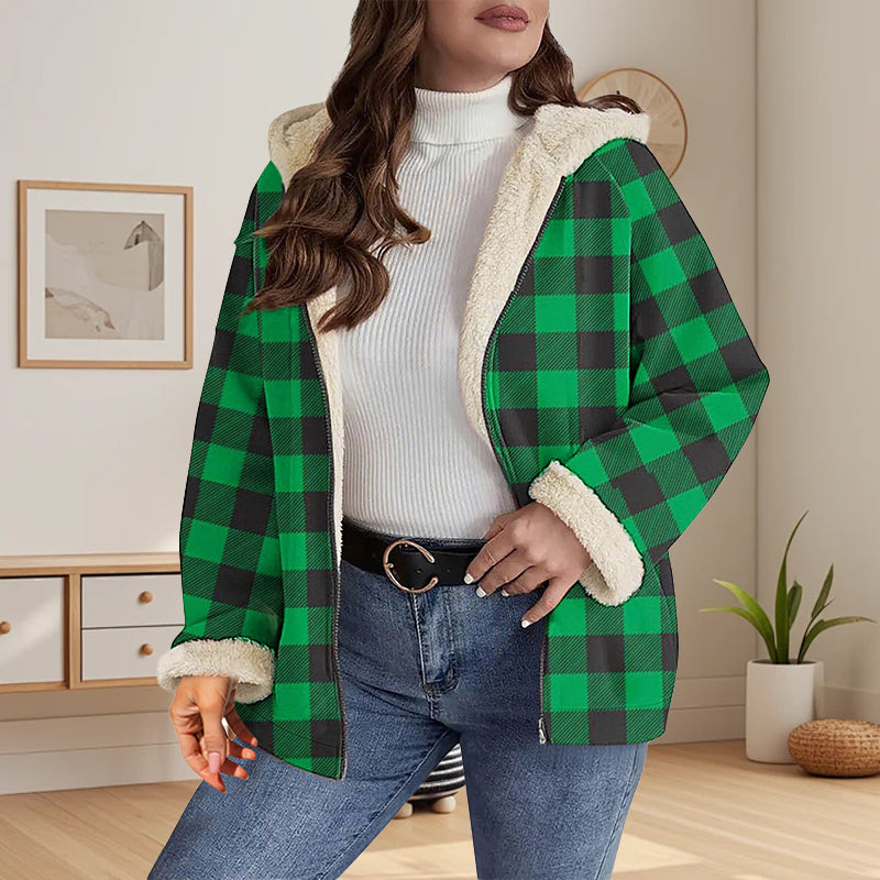 📢📢50%Rabatt!!!🎉✨Damen Gefütterte Kapuzenjacke mit Reißverschluss
