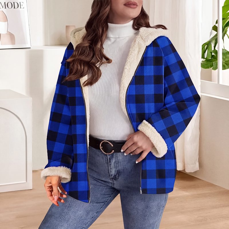 📢📢50%Rabatt!!!🎉✨Damen Gefütterte Kapuzenjacke mit Reißverschluss