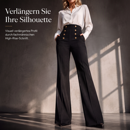 ✨Modische Neuheiten – 50 % Rabatt！🔥Hochtaillierte Doppelreiher-Hose für Damen