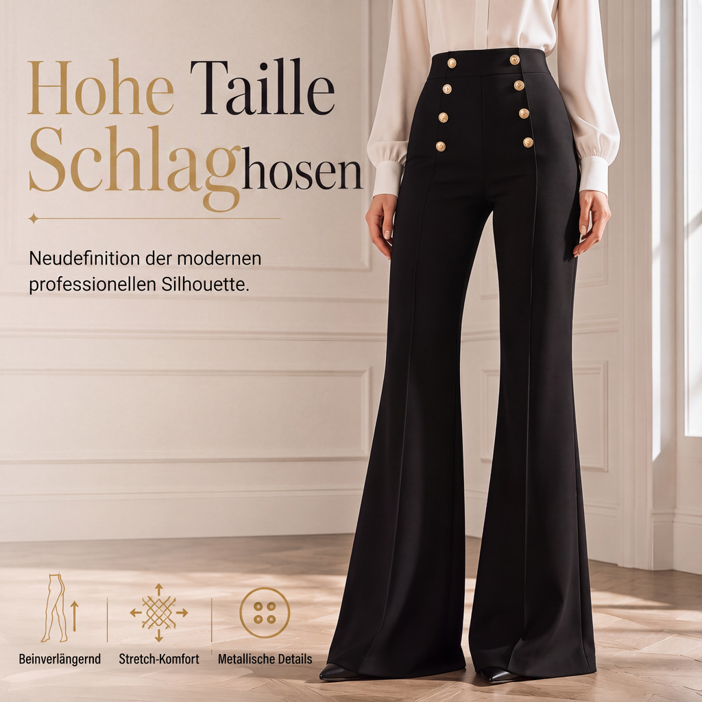 ✨Modische Neuheiten – 50 % Rabatt！🔥Hochtaillierte Doppelreiher-Hose für Damen