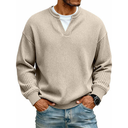 ✨ 50 % RABATT – Damen Waffel-T-Shirt im Layer-Look | Bequemer Alltagsstil mit eleganter Struktur 👚