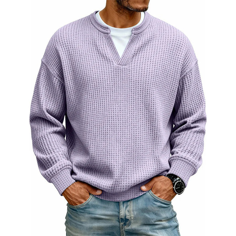 ✨ 50 % RABATT – Damen Waffel-T-Shirt im Layer-Look | Bequemer Alltagsstil mit eleganter Struktur 👚