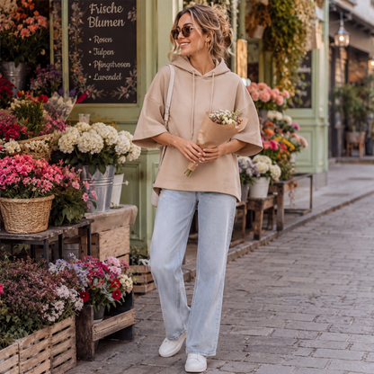 🧥 50 % RABATT – Damen Oversize Hoodie mit weitem Ärmel | Kuscheliger Komfort trifft auf modernen Casual-Look ✨
