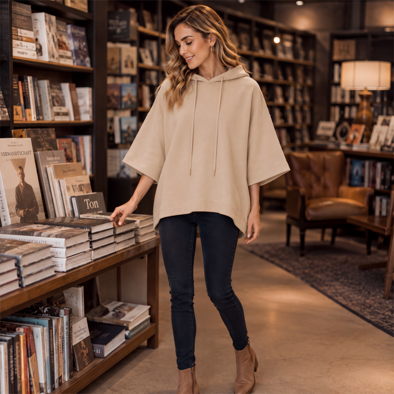 🧥 50 % RABATT – Damen Oversize Hoodie mit weitem Ärmel | Kuscheliger Komfort trifft auf modernen Casual-Look ✨