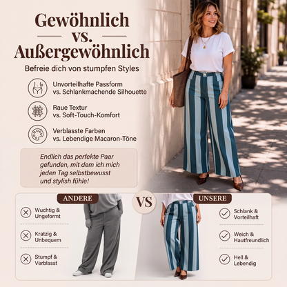 ⚡⚡Limitierte Aktion – 50 % Rabatt！🏷️Lässig gestreifte Damen-Weithosen