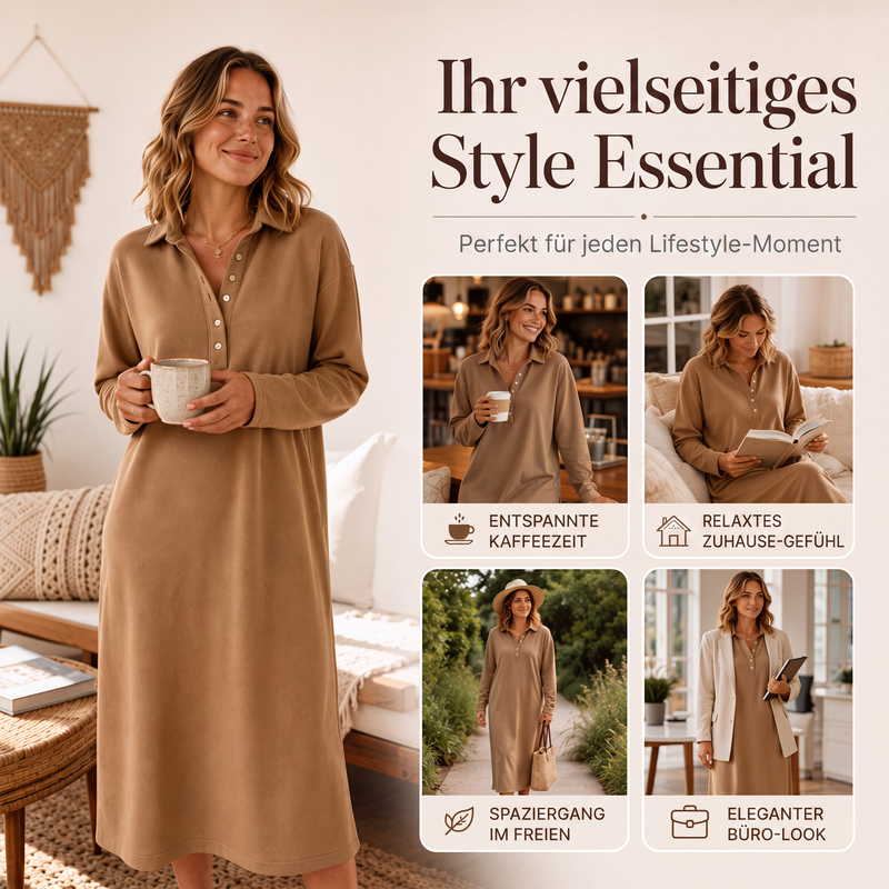 📢📢50%Rabatt!!!🎉✨Langarm-Strick-Sweatshirtkleid für Damen