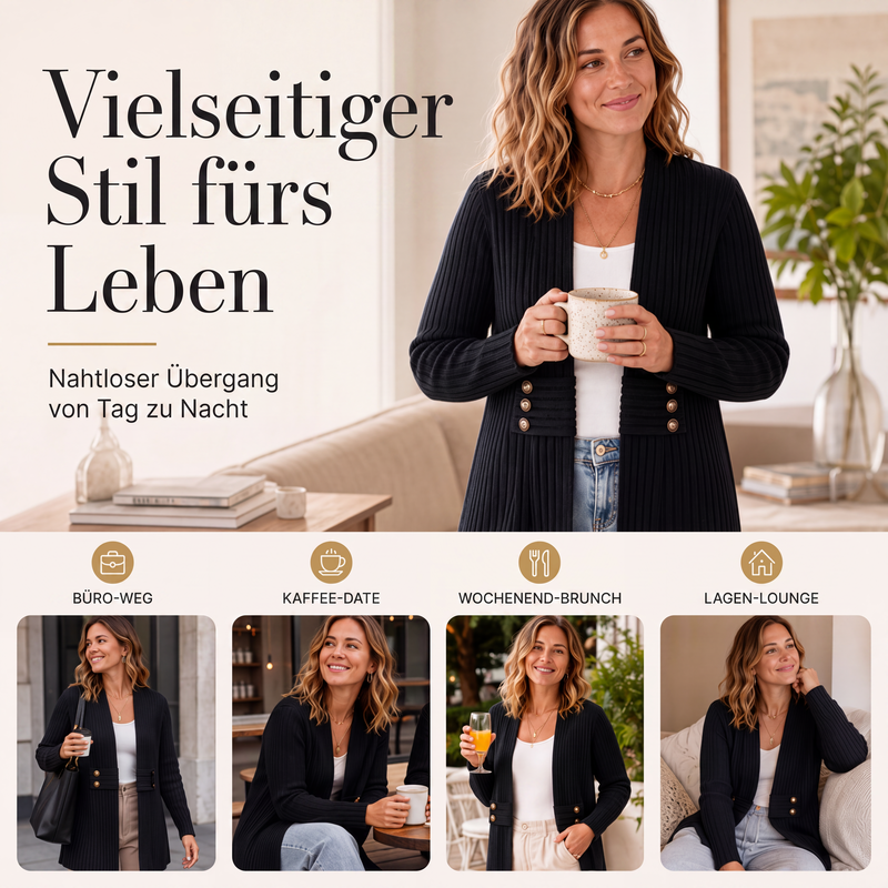 📢📢50%Rabatt!!!🎉✨Gerippter Strickcardigan für Damen