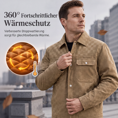 📢📢50%Rabatt!!!🎉✨Herrenjacke aus Kunstwildleder mit Schachbrettmuster