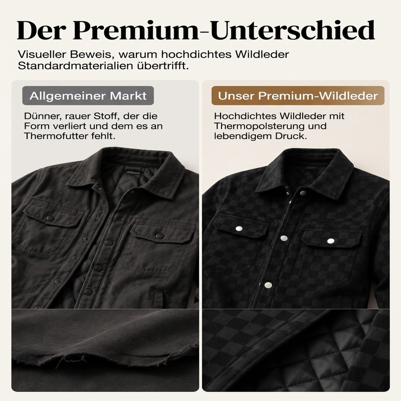 📢📢50%Rabatt!!!🎉✨Herrenjacke aus Kunstwildleder mit Schachbrettmuster