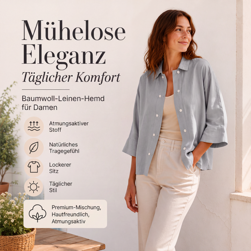 📢📢50%Rabatt!!!🎉✨Damen Kurzarmhemd im Doppelreiher-Stil