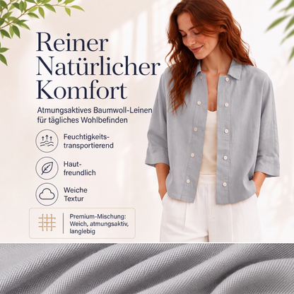 📢📢50%Rabatt!!!🎉✨Damen Kurzarmhemd im Doppelreiher-Stil