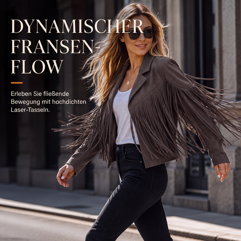 📢📢50%Rabatt!!!🎉✨Lässige Fransenjacke für Damen mit langen Ärmeln