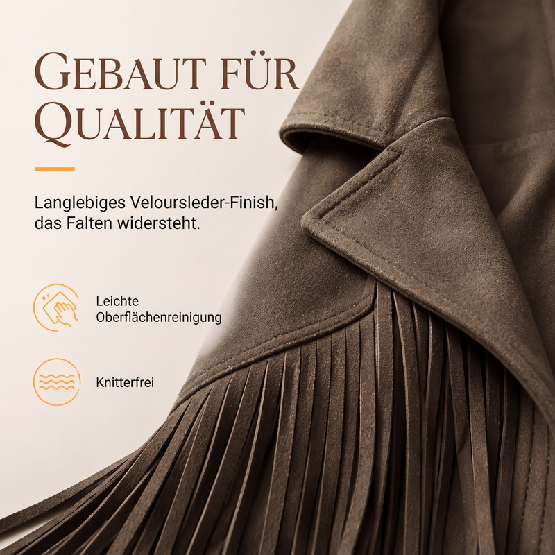 📢📢50%Rabatt!!!🎉✨Lässige Fransenjacke für Damen mit langen Ärmeln