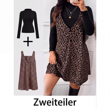 📢📢50%Rabatt!!!🎉✨Schmeichelhaftes geschichtetes Leoparden-Set