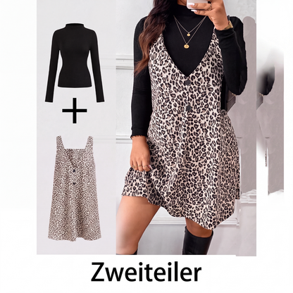 📢📢50%Rabatt!!!🎉✨Schmeichelhaftes geschichtetes Leoparden-Set