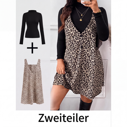 📢📢50%Rabatt!!!🎉✨Schmeichelhaftes geschichtetes Leoparden-Set