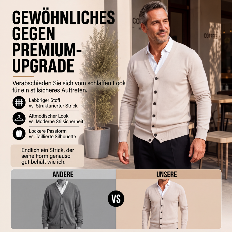 📢📢50%Rabatt!!!🎉✨Strickcardigan mit V-Ausschnitt für Herren im lässigen Stil