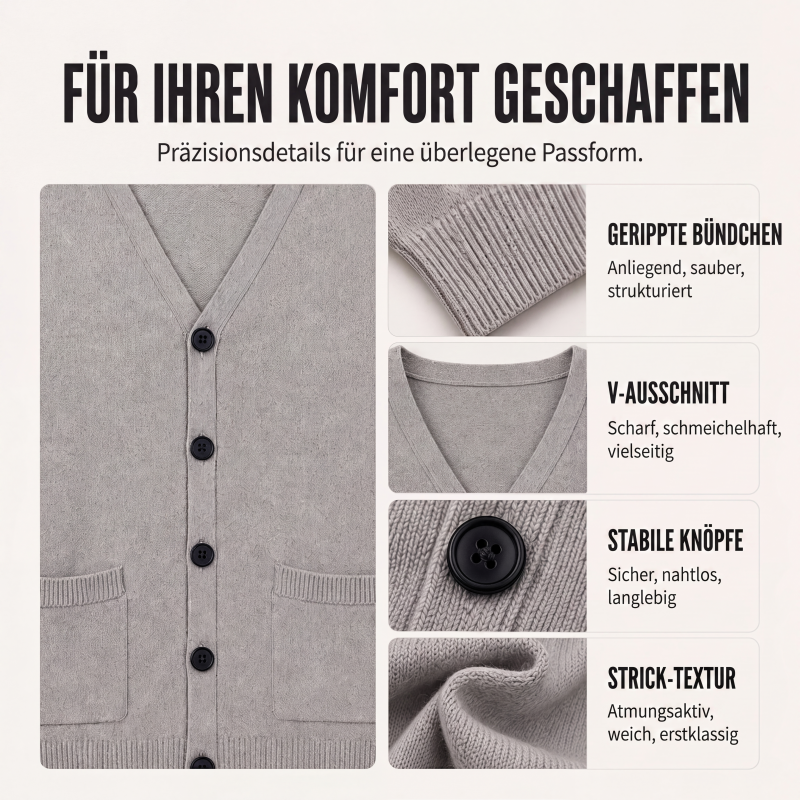 📢📢50%Rabatt!!!🎉✨Strickcardigan mit V-Ausschnitt für Herren im lässigen Stil