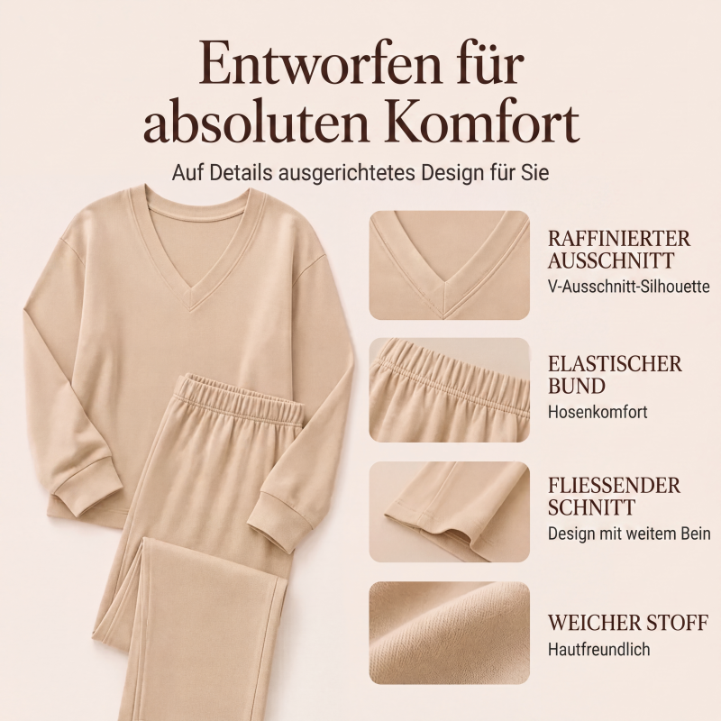 📢📢50%Rabatt!!!🎉✨Schulterfreies Sweatshirt- & Hose-Set für Damen