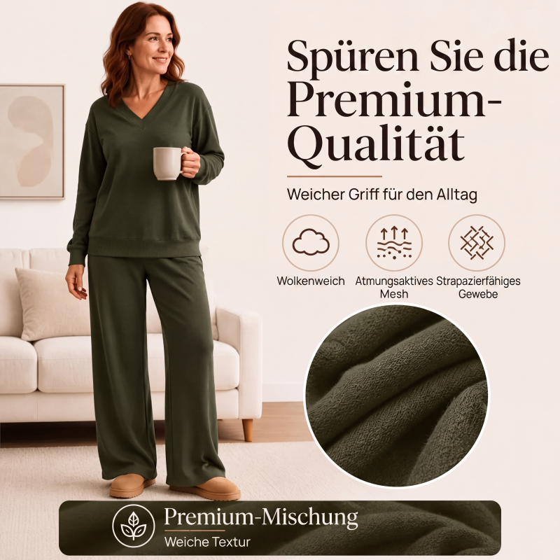 📢📢50%Rabatt!!!🎉✨Schulterfreies Sweatshirt- & Hose-Set für Damen