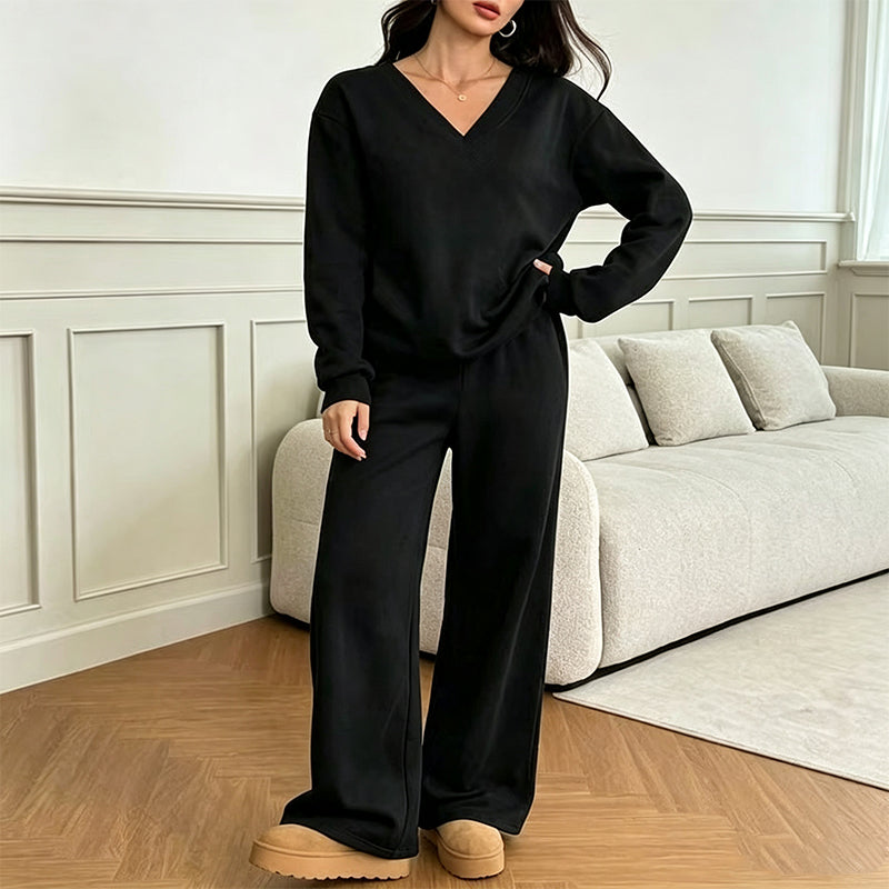 📢📢50%Rabatt!!!🎉✨Schulterfreies Sweatshirt- & Hose-Set für Damen