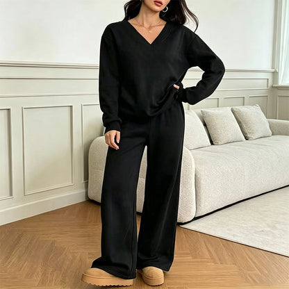 📢📢50%Rabatt!!!🎉✨Schulterfreies Sweatshirt- & Hose-Set für Damen