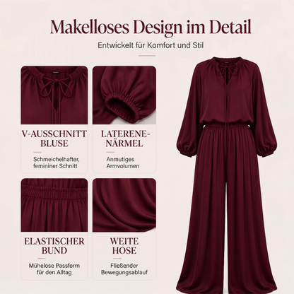 📢📢50%Rabatt!!!🎉✨Legeres, lockeres Oberteil- & Hosen-Set für Damen