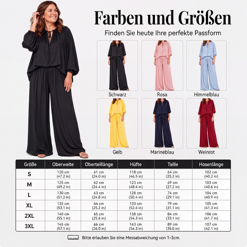 📢📢50%Rabatt!!!🎉✨Legeres, lockeres Oberteil- & Hosen-Set für Damen