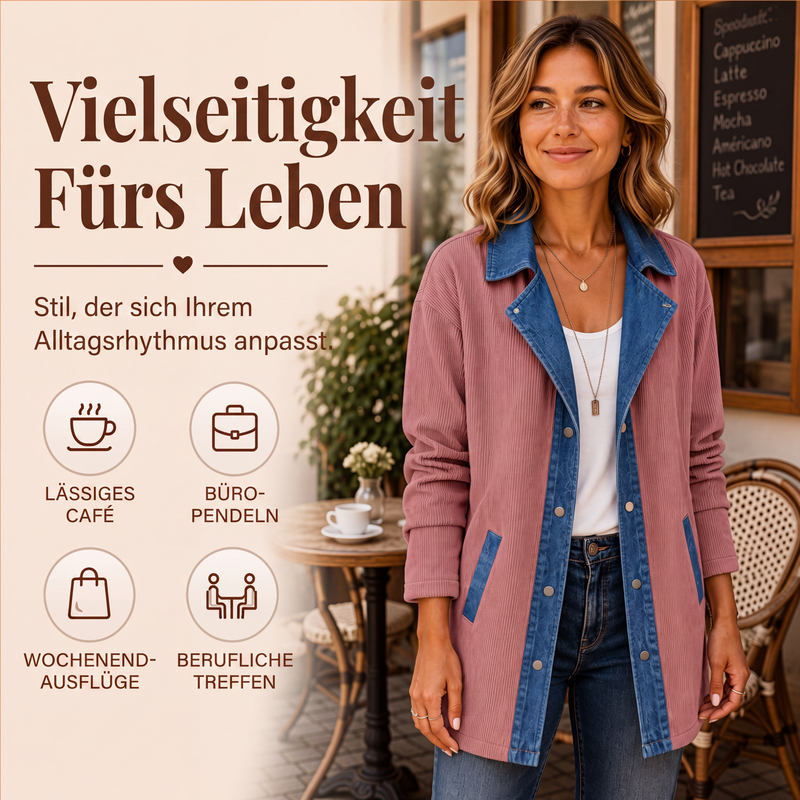 📢📢50%Rabatt!!!🎉✨Damen-Casual-Jeansjacke im Patchwork-Stil