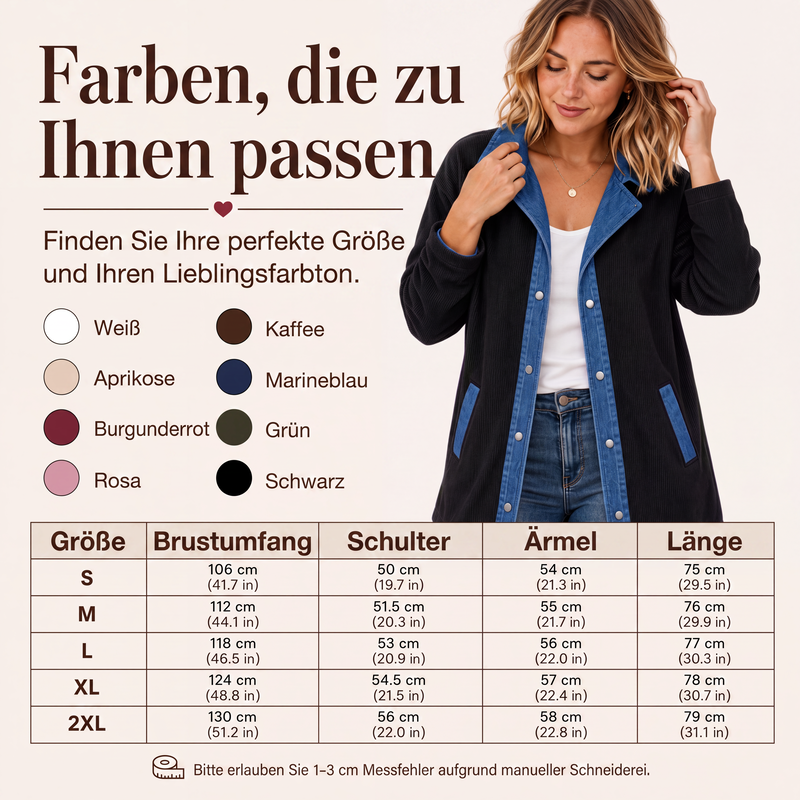 📢📢50%Rabatt!!!🎉✨Damen-Casual-Jeansjacke im Patchwork-Stil