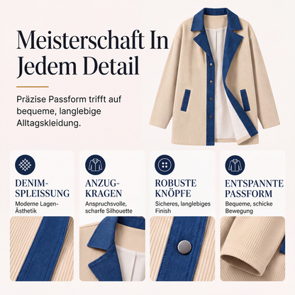 📢📢50%Rabatt!!!🎉✨Damen-Casual-Jeansjacke im Patchwork-Stil