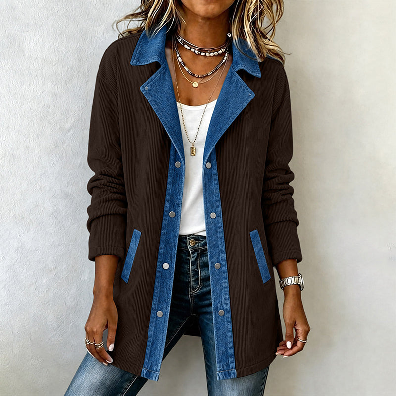 📢📢50%Rabatt!!!🎉✨Damen-Casual-Jeansjacke im Patchwork-Stil