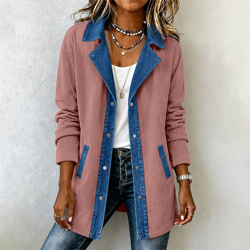 📢📢50%Rabatt!!!🎉✨Damen-Casual-Jeansjacke im Patchwork-Stil