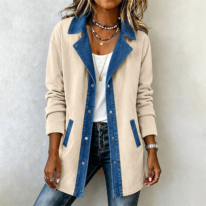 📢📢50%Rabatt!!!🎉✨Damen-Casual-Jeansjacke im Patchwork-Stil