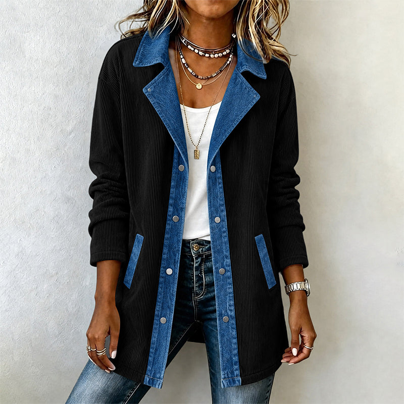 📢📢50%Rabatt!!!🎉✨Damen-Casual-Jeansjacke im Patchwork-Stil