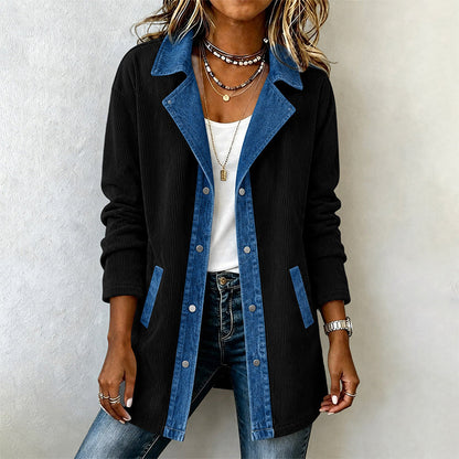 📢📢50%Rabatt!!!🎉✨Damen-Casual-Jeansjacke im Patchwork-Stil
