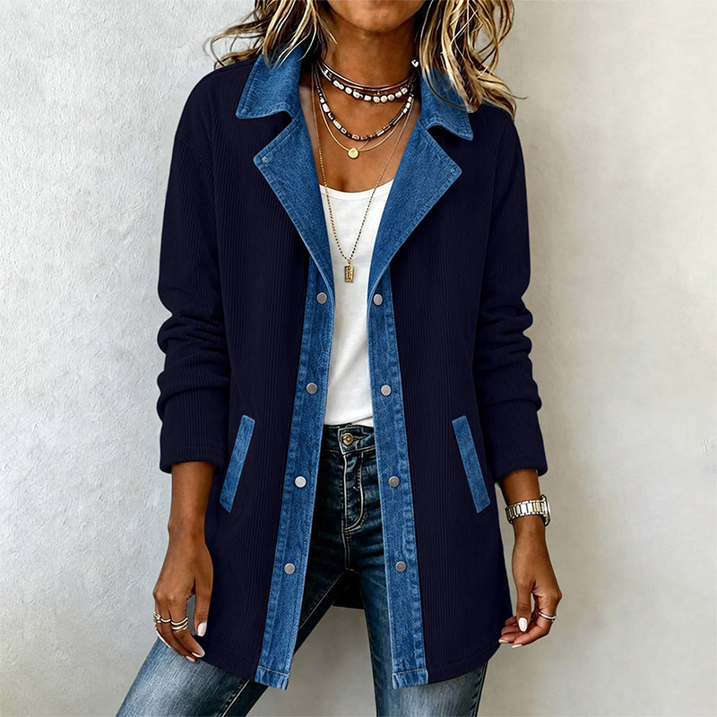📢📢50%Rabatt!!!🎉✨Damen-Casual-Jeansjacke im Patchwork-Stil