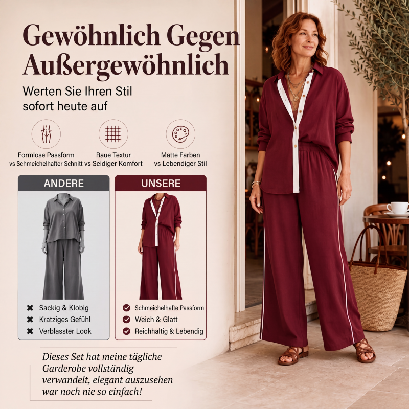 📣📣50%Rabatt!!!🎉✨2-teiliges Freizeit-Set im lässigen Look – Leichter Stoff, bequemer Sitz & vielseitig kombinierbar – Perfekt für Frühling, Sommer & entspannte Stunden