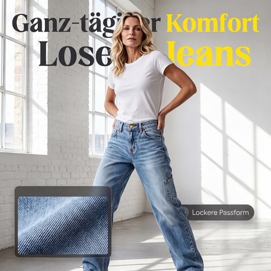 📢📢50%Rabatt!!!🎉✨Legere, locker sitzende Jeans mit geradem Bein für Damen
