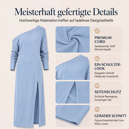 📢📢50%Rabatt!!!🎉✨Damen-Schulterfrei-Kleid mit Seitenschlitz