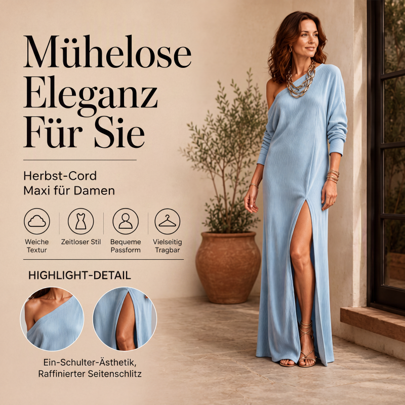 📢📢50%Rabatt!!!🎉✨Damen-Schulterfrei-Kleid mit Seitenschlitz