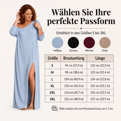 📢📢50%Rabatt!!!🎉✨Damen-Schulterfrei-Kleid mit Seitenschlitz