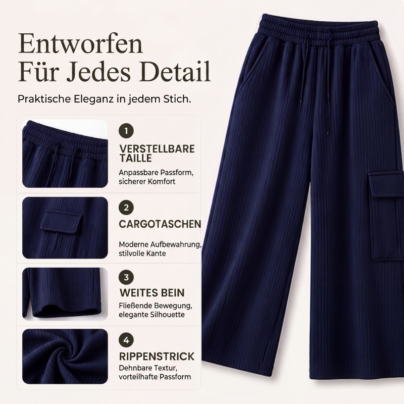 📢📢50%Rabatt!!!🎉✨Hoch sitzende Damen-Hose mit Kordelzug