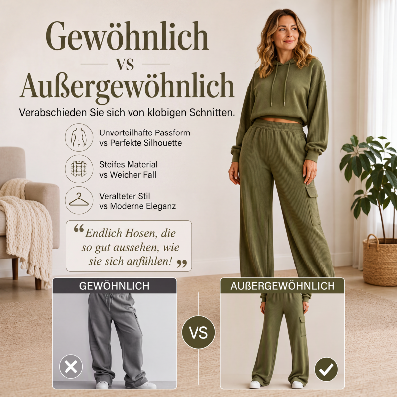 📢📢50%Rabatt!!!🎉✨Hoch sitzende Damen-Hose mit Kordelzug