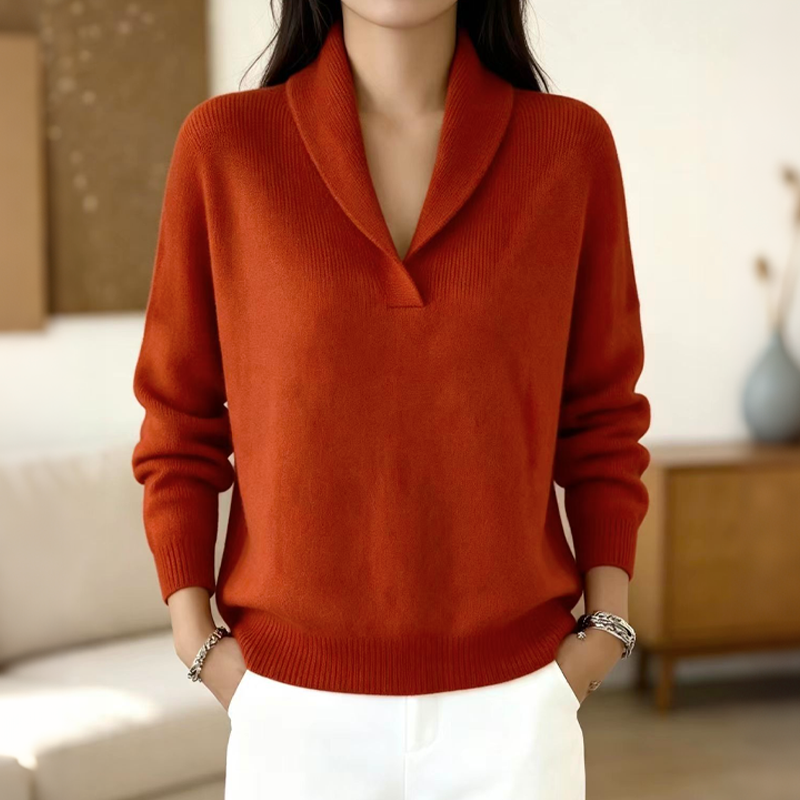 📢📢50%Rabatt!!!🎉✨Damen Pullover mit Schalkragen