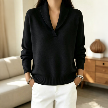 📢📢50%Rabatt!!!🎉✨Damen Pullover mit Schalkragen