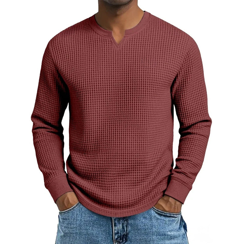 📢📢50%Rabatt!!!🎉✨Herren-Hemd mit Waffelstrick & V-Ausschnitt in Slim-Fit-Passform – Figurbetonter Schnitt, weiche Waffelstruktur & vielseitig kombinierbar – Perfekt für Alltag, Büro & Freizeit – Jetzt -50%!