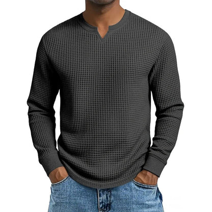 📢📢50%Rabatt!!!🎉✨Herren-Hemd mit Waffelstrick & V-Ausschnitt in Slim-Fit-Passform – Figurbetonter Schnitt, weiche Waffelstruktur & vielseitig kombinierbar – Perfekt für Alltag, Büro & Freizeit – Jetzt -50%!